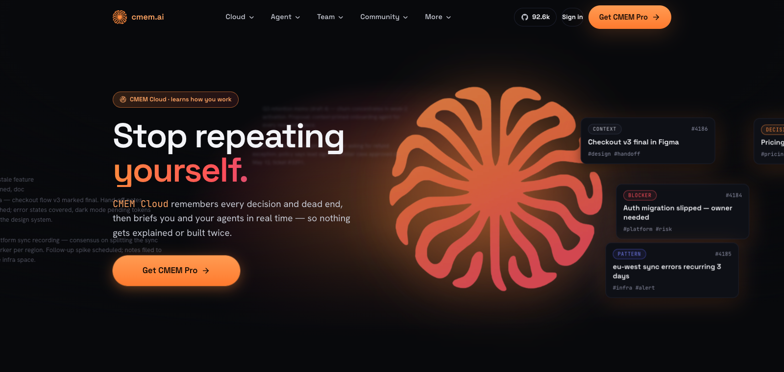 claude-mem homepage preview